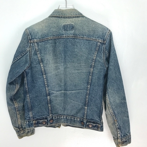 Vintage Levi's Red Tab Denim Jacket Patches Sz 38R - Picture 2 of 8